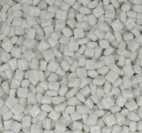 Pellets de PET reciclados blancos